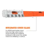 BlockBuster carbide and cover with perfectly aligned, integrated cover blade.