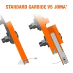 Joma carbide insert versus standard competition carbide insert