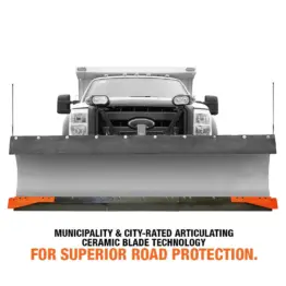 CeramiFLEX municipal/contractor ceramic snow plow cutting edge blade system on truck