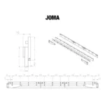 Joma 6000 Articulating Cutting Edge System line drawing technical blueprint