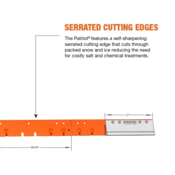 Patriot steel cutting edge system serrated cutting edges