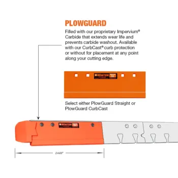 Patriot highway steel snow plow cutting edge blade system PlowGuard CurbCast and PlowGuard Straight