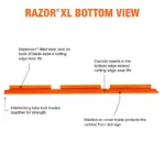 Razor XL Carbide Cutting Edge System blade bottom view