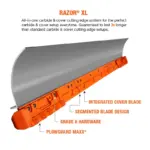 Razor® XL Carbide Cutting Edge System - Grade 8 Hardware - PlowGuardMAXX™ - Integrated cover blade - segmented blade design