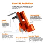 Razor XL highway carbide snow plow cutting edge blade system profile view