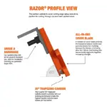 Razor Carbide Cutting Edge System profile without plow guard